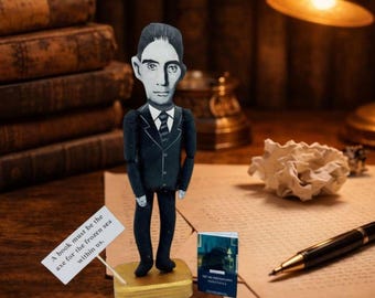 Franz Kafka – Handmade Writer & Modernist Figurine | Existential Literature Décor