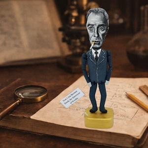 Robert Oppenheimer American theoretical physicist / quantum mechanics - Physicist gift - Science art - Collectible handmade doll