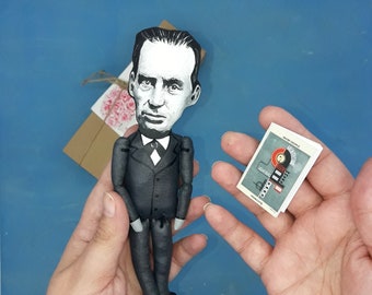 Walter Gropius German architect Modernist - Gift for architect - Thoughtful gift - collectible doll + Miniature Book