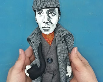 Basil Rathbone - detective doll