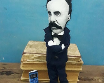 Friedrich Nietzsche German philosopher, atheist - Collectible handmade doll