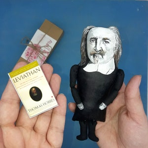Handmade Thomas Hobbes Action Figure: Political Philosophy Gift