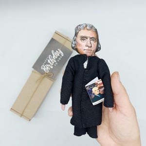 Handmade Thomas Jefferson Doll: American Founding Father Figurine