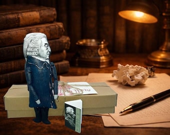 Handgemachte Adam Smith Puppe mit Buch: Economist Geschenk