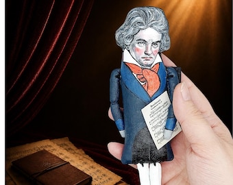 Ludwig van Beethoven Figurine | Handmade Classical Composer Gift | Museum Inspired Decor