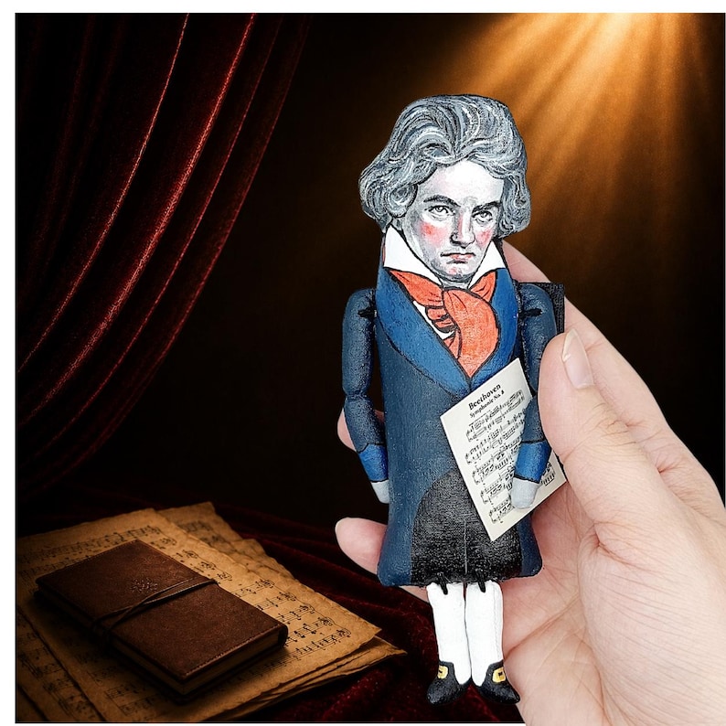 Ludwig van Beethoven Figurine | Handmade Classical Composer Gift | Museum Inspired Decor image 1
