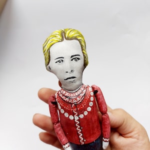 Lesya Ukrainka doll - Ukrainian author, activist, feminist - Ukrainian literature - Literature gift - Collectible handmade figure