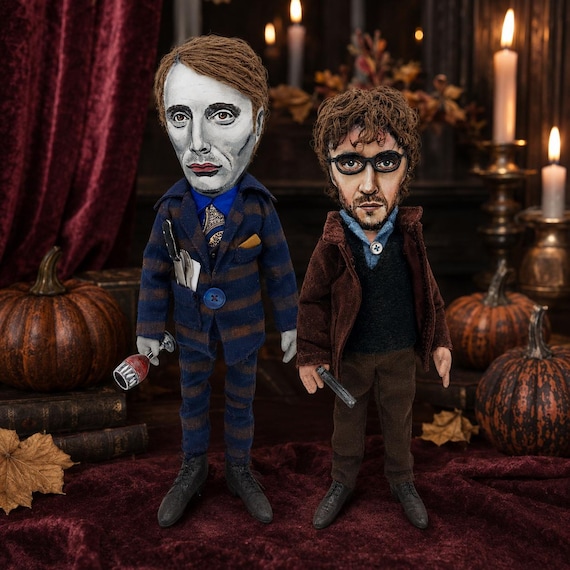 Hannibal Lecter & Will Graham Dolls, Dark Academia Decor - Etsy