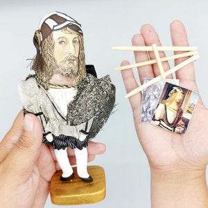 Albrecht Dürer Collectible Doll with Easel: Hand-Painted Renaissance Artist Figurine