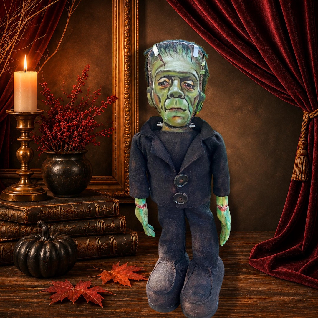 Frankenstein Doll 19-inch Handmade, Classic Horror Movie