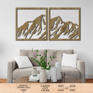 Mountain svg, Mountain wall art, Mountain wall decor, Mountain pdf svg, Mountains svg, Mountain pdf, Mountain dxf, Mountain decor svg