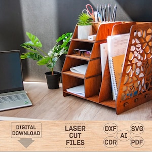 Wooden desk organizer svg, Wooden desk organizer pattern, Wooden office desk organizer svg, Wooden office desk organizer pattern