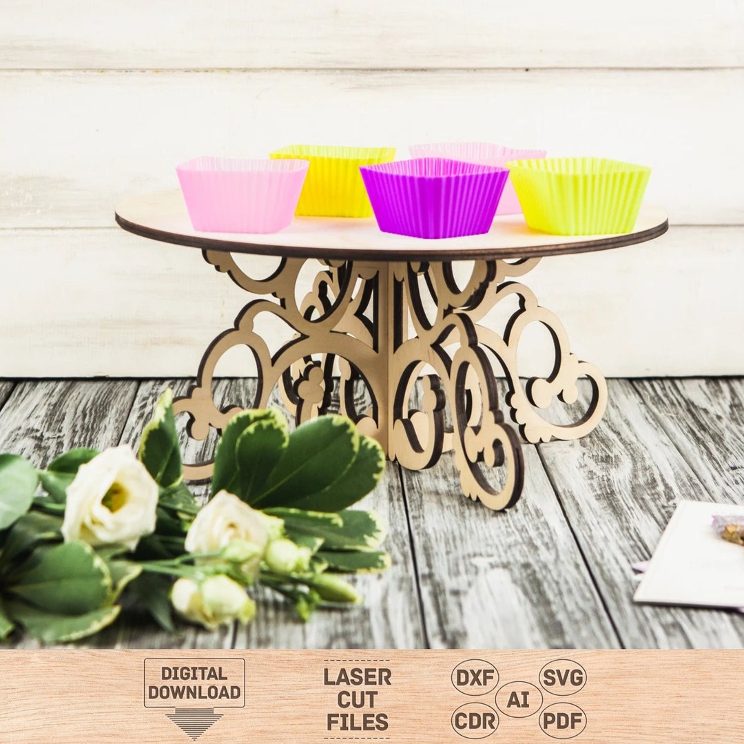 Cupcake Stand Svg, Cupcake Stand Pdf, Cupcake Stand Dxf, Cupcake Stand