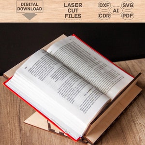 Book holder pdf, Book holder svg, Reading book holder svg, Reading book holder pdf, Book display svg, Book display pdf, Cookbook stand svg