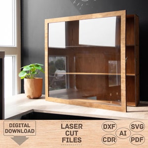 Display case svg, Display case pdf, Display case dxf, Display cabinet svg, Display cabinet pdf, Display cabinet dxf, Display cabinet cdr