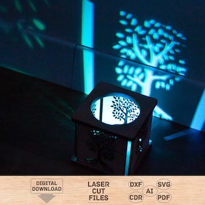 Shadow lamp pdf, Shadow lamp pattern, Shadow light pattern, Shadow light laser cut, Shadow lamp laser cut, Wooden shadow light pattern