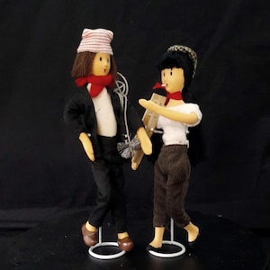 Poupées Vintage d'après les dessins de Raymond Peynet, "C'est Peynet qui m'a dessinée", Editions Atlas, Couple "Gavroche et Ramoneur"