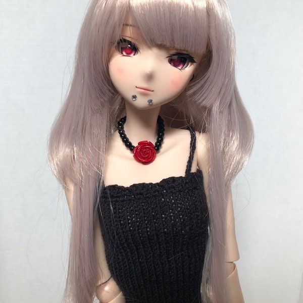 Black camisole for smart doll, 1/3 bjd, dollfie dream