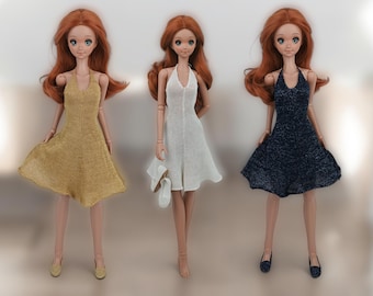 Linen Sundress Knitted Dress Summer Dress for Smart Doll