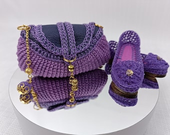 Purple Fashion Bag for Smart Doll Outfit Accessory Doll