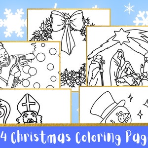 Christmas Advent Calendar Coloring Pages | Coloring Book For Kids | Instant Digital Download Printable