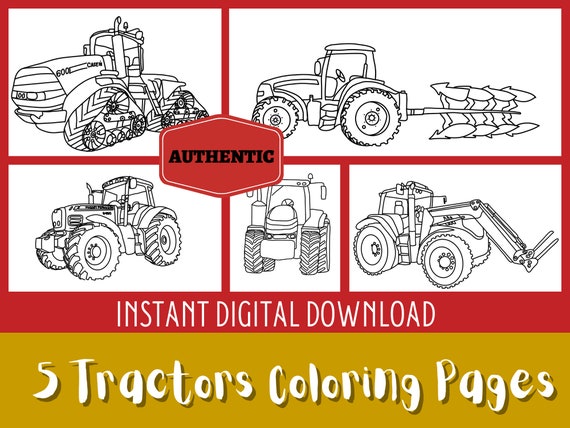 Tractor coloring pages, Tractors, Coloring pages for kids