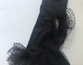 Italian Greyhound dress black with soft tulle