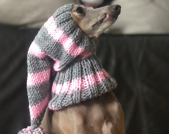 Cap Italian Greyhound Italian Greyhound Galgo Italiano Light Grey/Light Pink