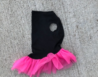 Italian Greyhound cotton dress Black with tulle MORE COLORS