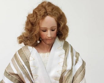 Jesus Turning Water Into Wine at the Wedding in Cana, Jesus Miracle Porcelain Doll, Fine Porcelain Doll, Limited Edition