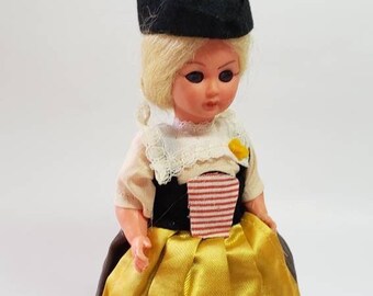 Muñeca de Suiza del Mundo, Recuerdo de Muñeca Suiza, Muñeca de Basilea, Muñeca de Vinilo, Muñeca de Ojos Dormilones