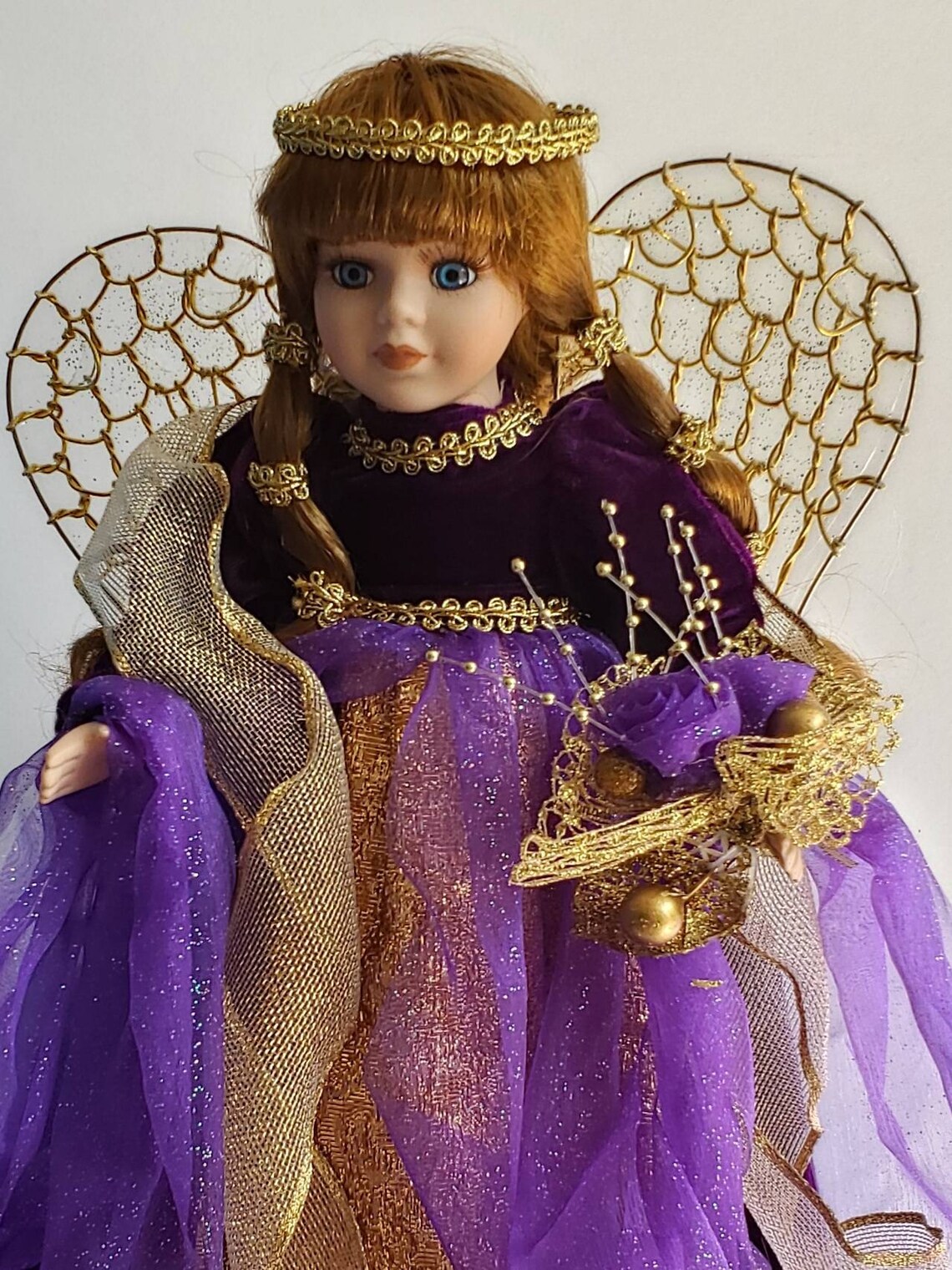 Genuine Fine Bisque Porcelain Angel Doll Winter Porcelain Etsy