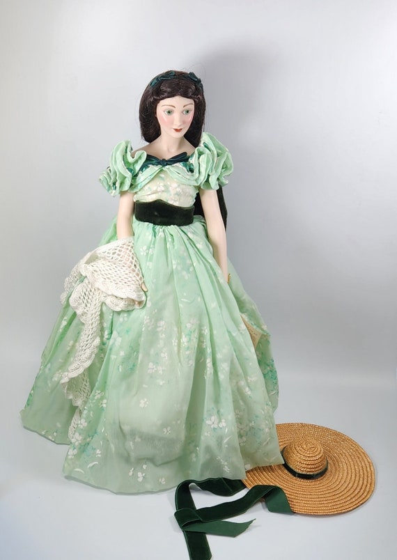Genuine Fine Porcelain Doll, VIVIEN LEIGH as “scarlett O'hara” in
