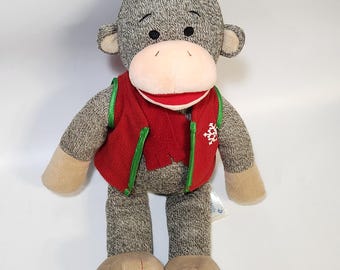 Peluche de mono sonriente - Nick el mono de calcetín