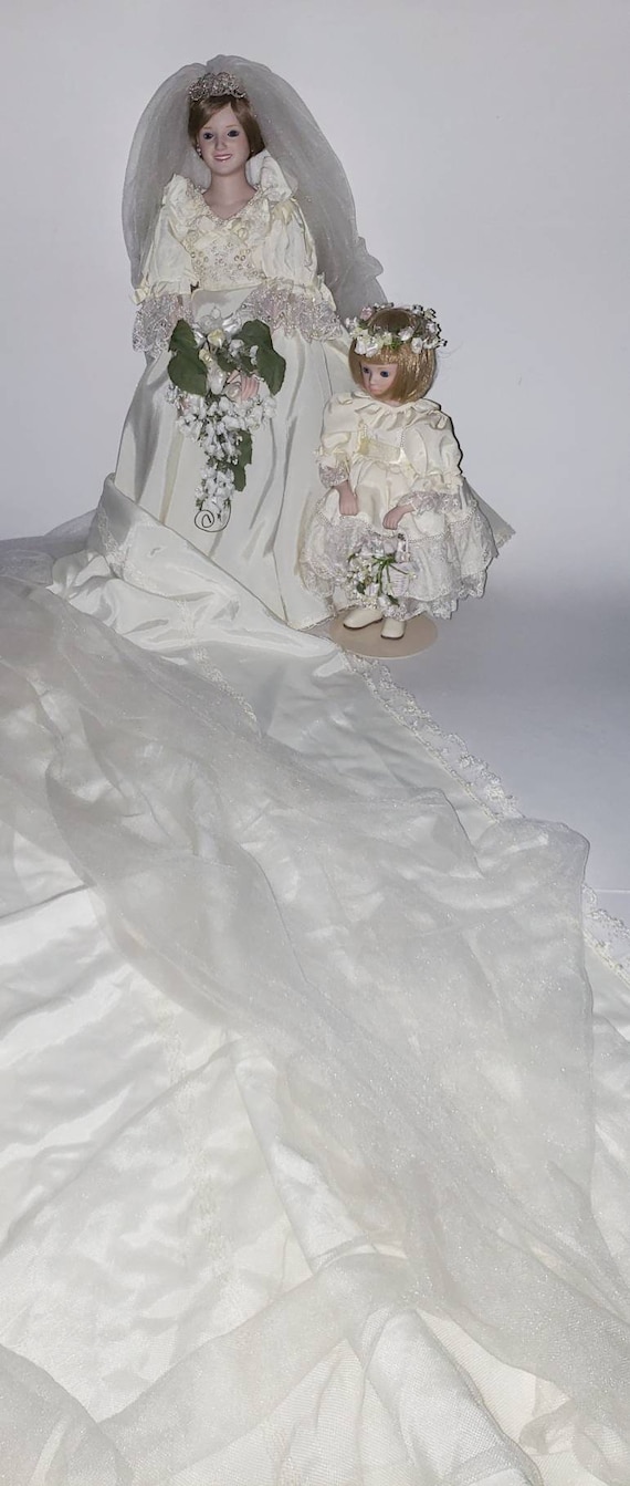 Princess diana porcelain doll wedding dress cheap