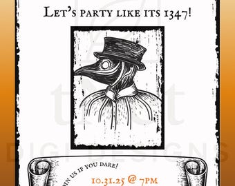 Invitación para fiesta de Halloween del Dr. Plaga / Descarga digital instantánea