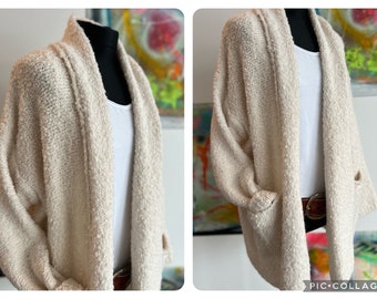 Cardigan//Strickjacke//wollweiß//Größe 36-42//Must have//kuschelige Strickjacke//