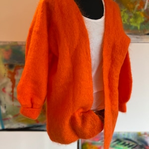 Cardigan//Strickjacke//orange //Größe 36-44//Mohair// Bild 1