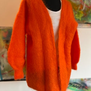 Cardigan//Strickjacke//orange //Größe 36-44//Mohair// Bild 4