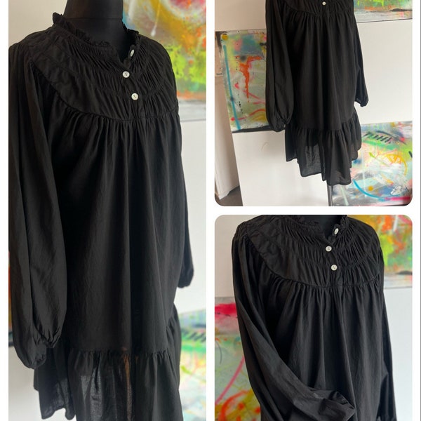 Hippie Kleid//Boho Style//schwarz//knielanges Kleid//