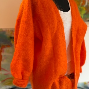 Cardigan//Strickjacke//orange //Größe 36-44//Mohair// Bild 2