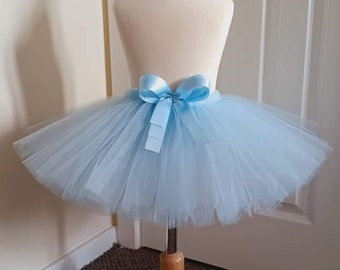 Baby Blue Tutu Skirt for Girls Kids Baby 1st Birthday Gift Ideas Fancy Dress Party Princess Skirt Costume Tulle Skirt Cake Smash Dress Up