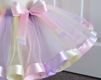 Unicorn Tutu Skirt for Girls Kids Baby Lilac Yellow Pink Tulle Skirt Fancy Dress Party 1st Birthday Gift Ideas Costume Dress Up Cake Smash