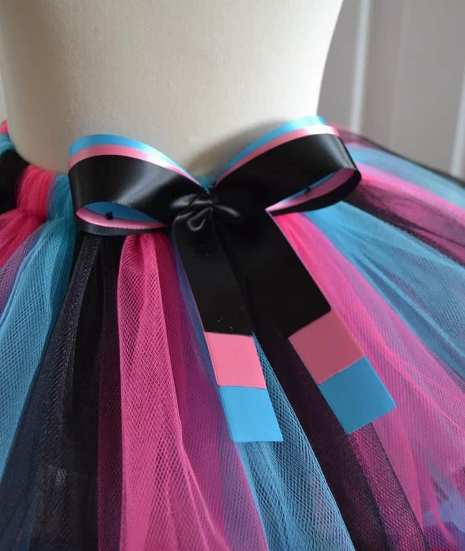 Multicoloured Tutu Skirt Ribbon Trim Tutu Tutu Tutu Skirt Etsy