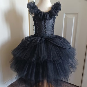 Gothic Halloween Tutu Dress Girls Black Halloween Dress Costume Party Princess Kids Birthday Gift Ideas Fancy Dress Black Prom Dress