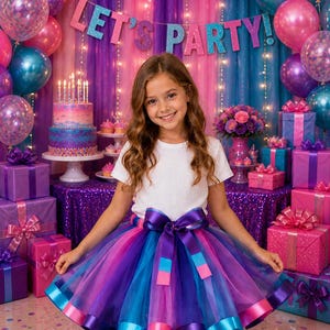 purple and teal tutu dress Tutu Dreams Mermaid Metallic Scales Aqua Purple Blue Black Tulle Tutu Dress w/Matching Tiara 10-12Y Extra Large