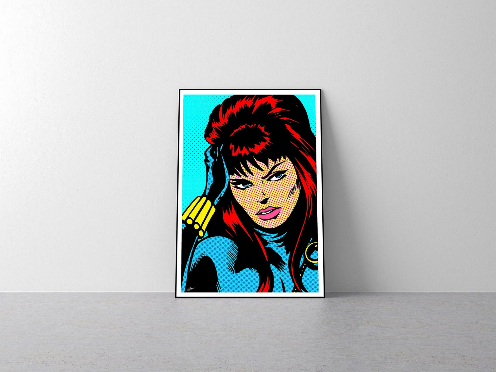 Black Widow Inspired Pop Art Print Poster Comic Art | Etsy