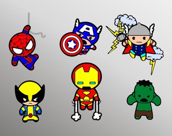 Baby avengers svg Avengers svg Marvel Superhelden svg - Etsy Nederland