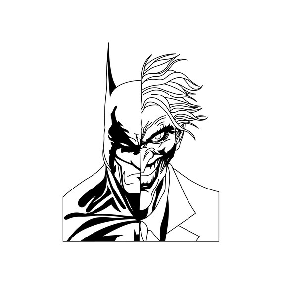 Batman Svg Joker Svg Batman Silhouette Superhero Svg Joker Etsy