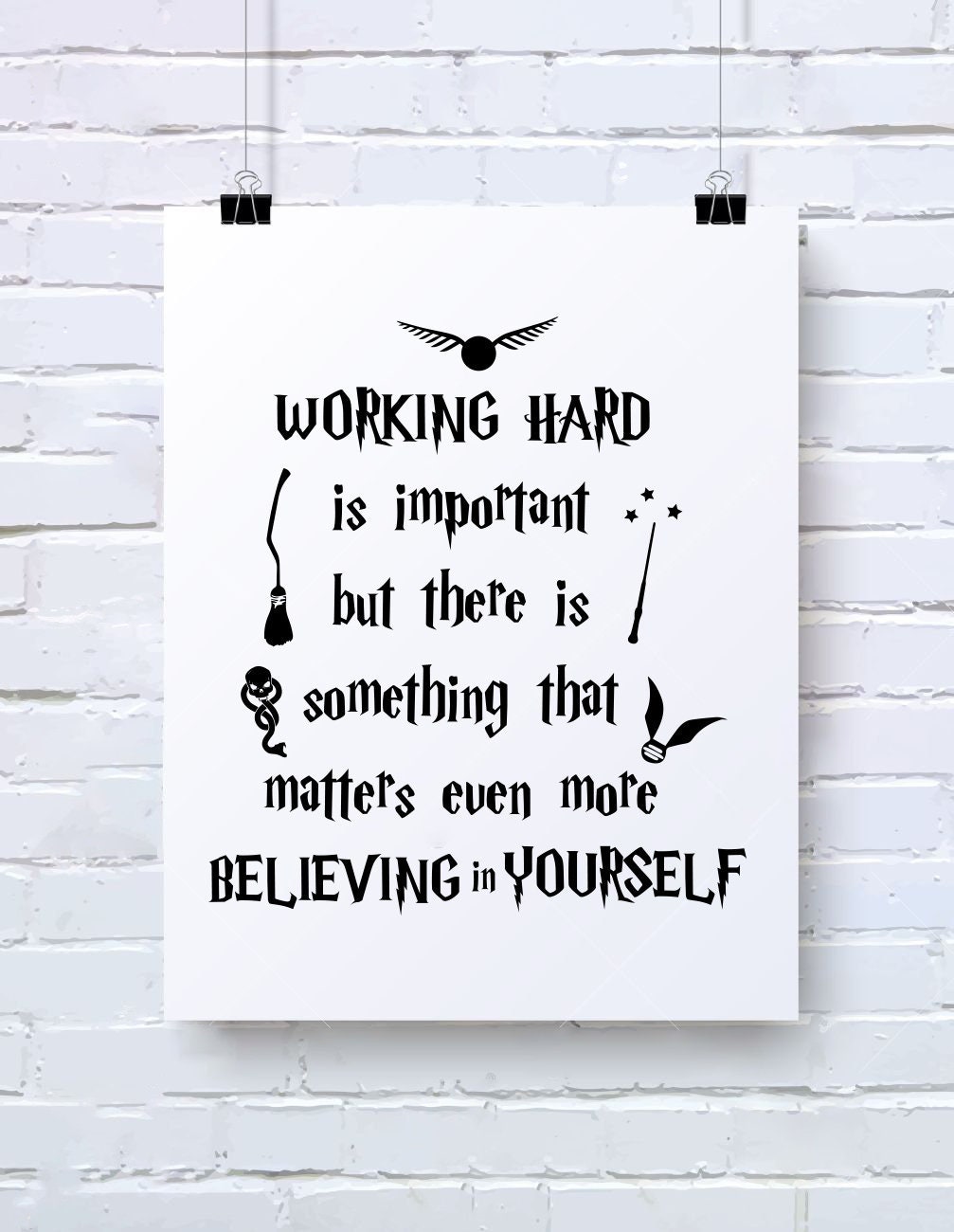 Working Hard Believing Yourself Wall Sticker - Harry Potter - Walling Shop